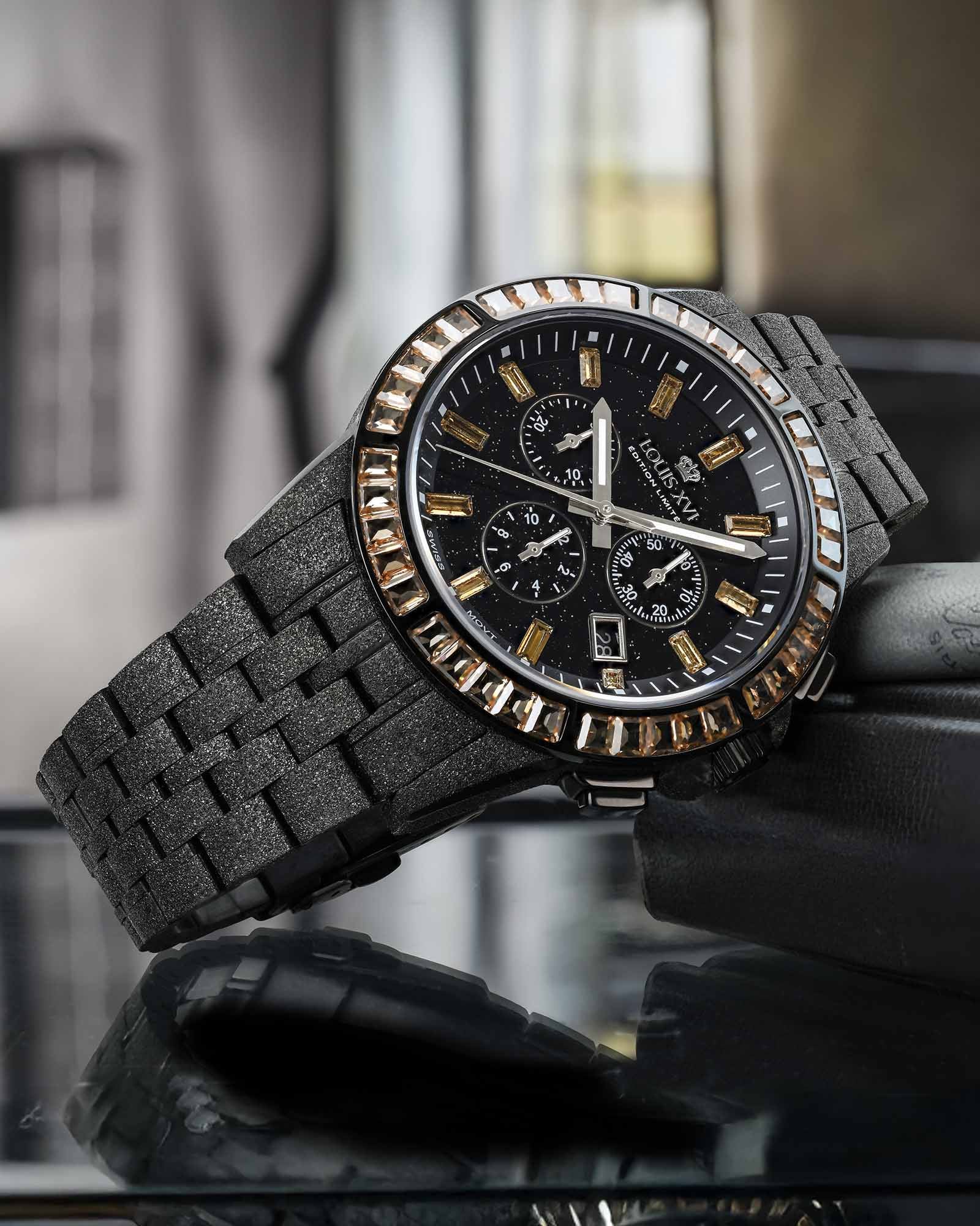 Majesté Frosted Iced Out 1183 Desert Gold - 43mm